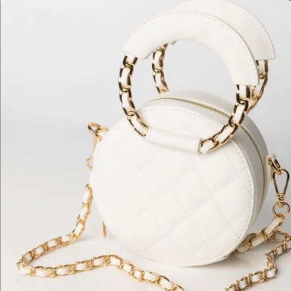 White Alkira Quilted Purse